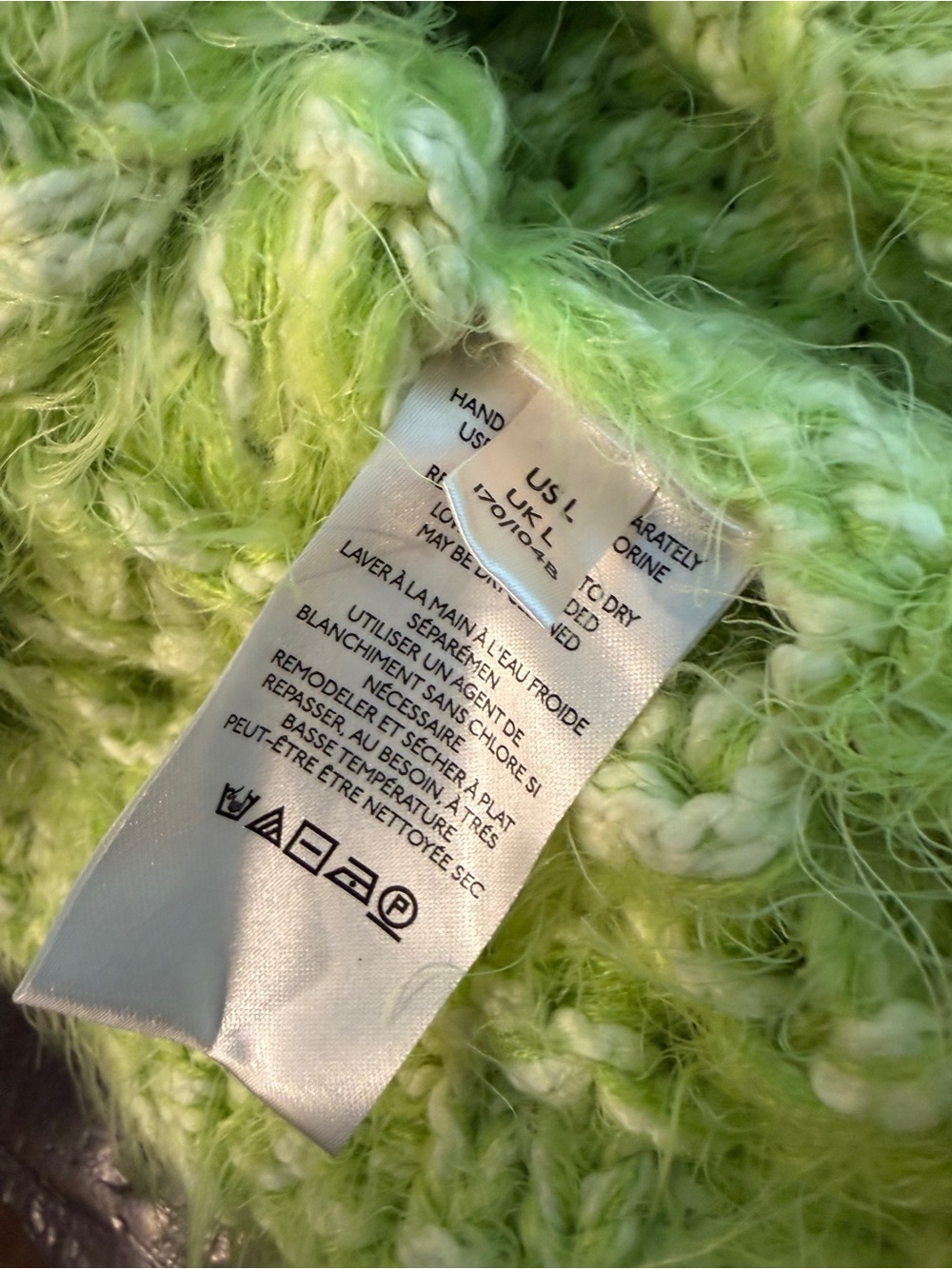 Free People Neon Lime Cropped Turtleneck Sweater - Picture 5 of 9